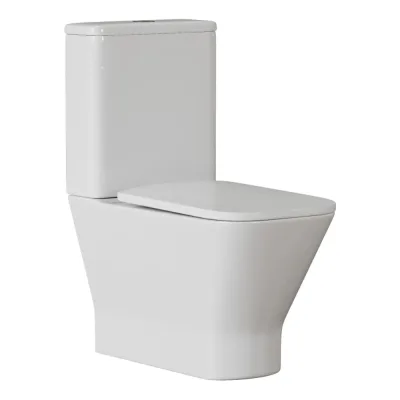 Унитаз-компакт безободковый WAVE CONTOUR Tornado3.0 гор,ниж,2-кн.арм,дюро,м/л,быстр,БЕЛЫЙ глянец 557908