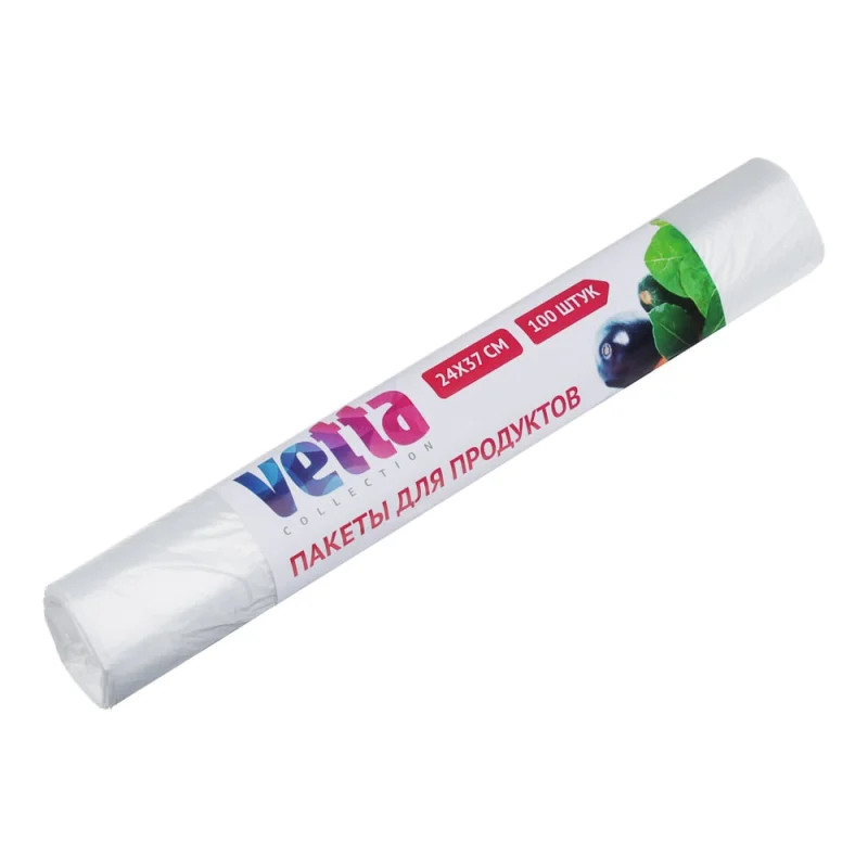 Пакеты для продуктов VETTA 100 шт, 24x37 см, в рулонах 438-117