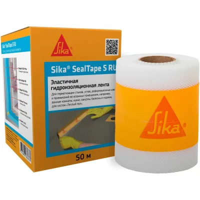 Лента для герметизации швов, примыканий и углов во влажных помещениях SIKA SealTape S Рулон 50м 658122