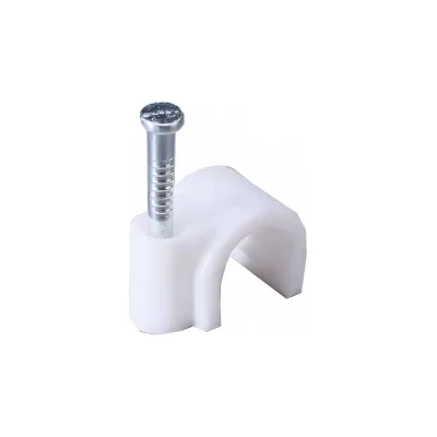 Пластиковая круглая скоба с гвоздем FORTISFLEX СПК 7 50шт 50025