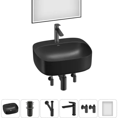 Набор Wellsee 6 в 1 Ideal накладная раковина 50x42 см 20218716R