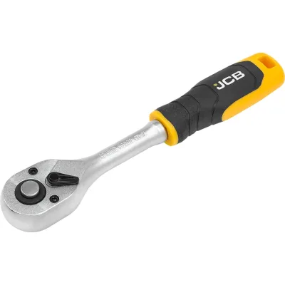 Трещотка реверсивная JCB с резиновой ручкой 1/4'' JCB-80222(61802)