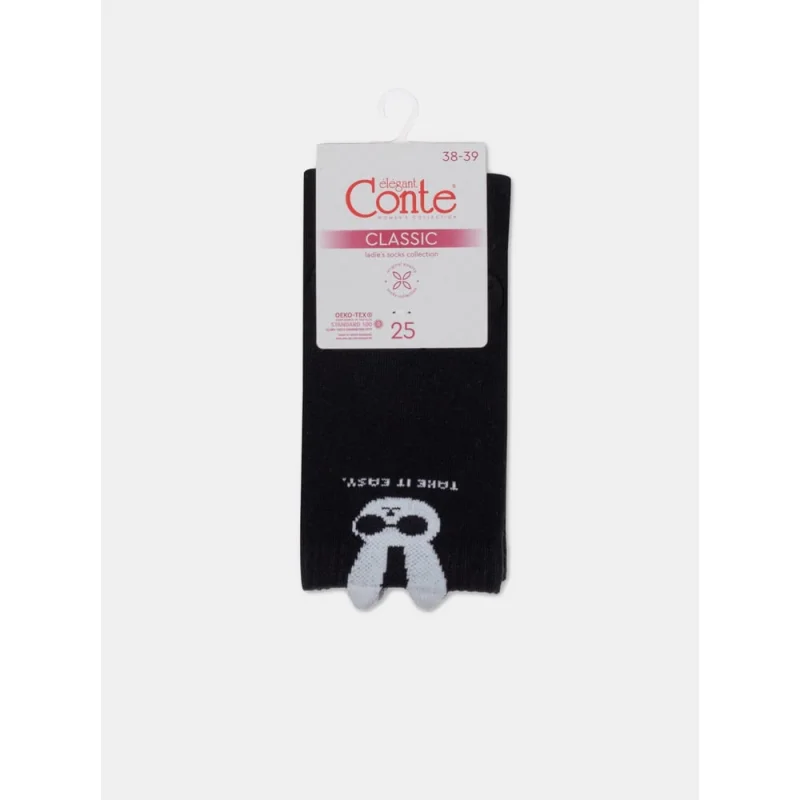 Женские хлопковые носки Conte elegan t classic 17с-183сп, р.25, 540 черный 1001320730040012540