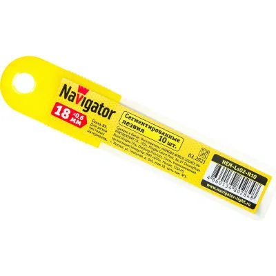 Лезвие сменное NEM-Ls02-H10 (10 шт; 18х0.6 мм) Navigator 80284