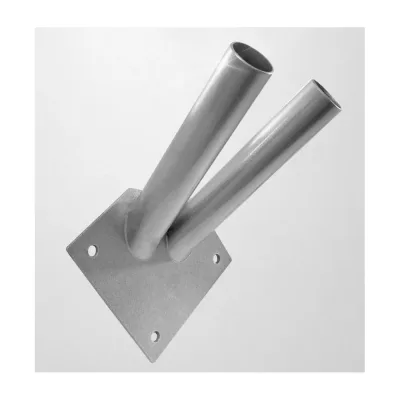 Кронштейн для флага PALITRA TECHNOLOGY, двухрожковый, настенный, нержавеющая сталь 50500-2-AISI