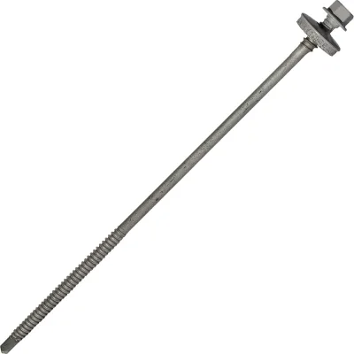 Саморез для сэндвич-панелей HARDWEX ТМ HWX5-P10-6.3/5.5x190 мм, св.№3, RUSPERT, RAL 7047, 50 шт. 5190002407756