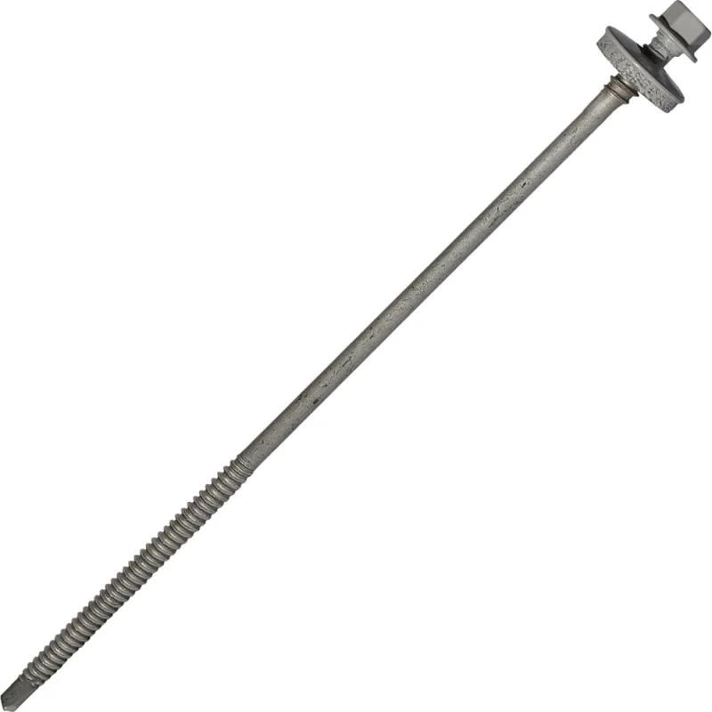 Саморез для сэндвич-панелей HARDWEX ТМ HWX5-P10-6.3/5.5x190 мм, св.№3, RUSPERT, RAL 7047, 50 шт. 5190002407756