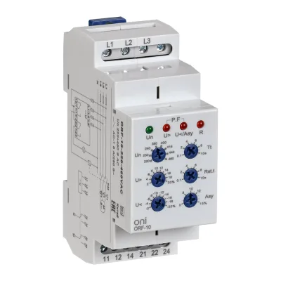 Реле фаз ONI ORF-10 3ф. 2 конт. 220-460В AC ORF-10-220-460VAC