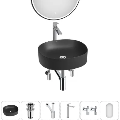 Набор Wellsee 6 в 1 Belle Spa 2.0 накладная раковина 45x42 см 20218427R
