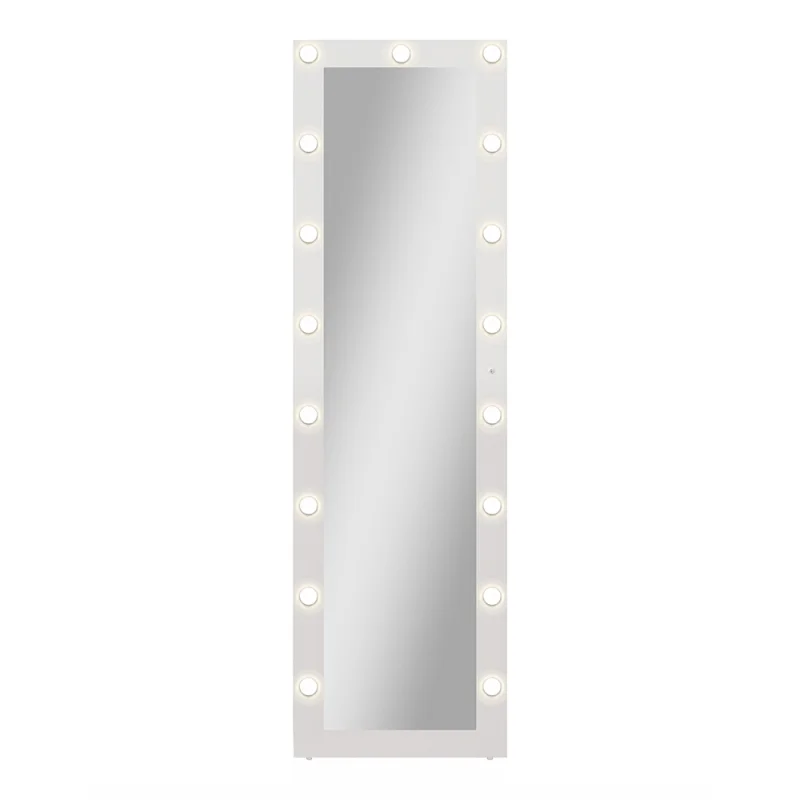 Зеркало напольное с подсветкой Ferreira 520х1750 мм гримерное белое