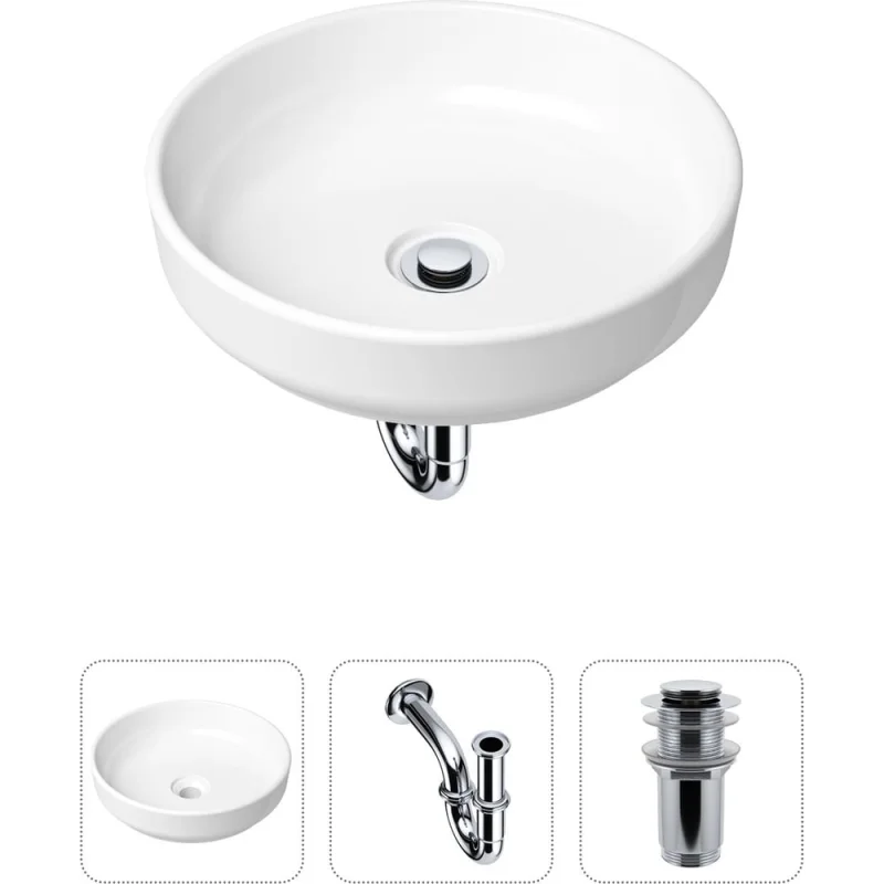 Накладная раковина для ванной Lavinia Boho Bathroom Sink Slim в комплекте 3 в 1 21520163