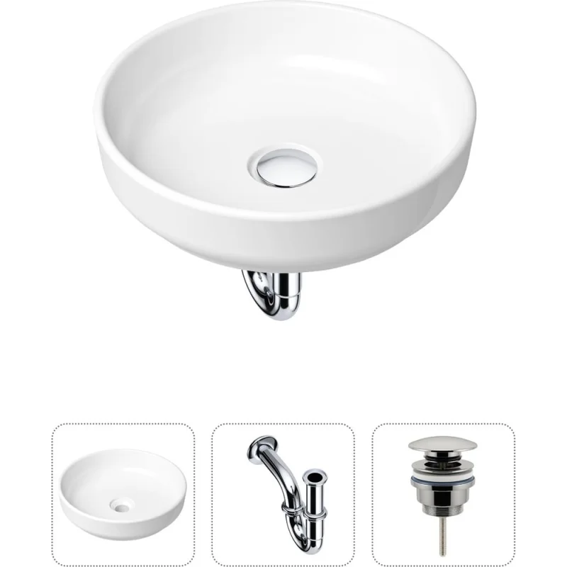 Накладная раковина для ванной Lavinia Boho Bathroom Sink Slim в комплекте 3 в 1 21520164