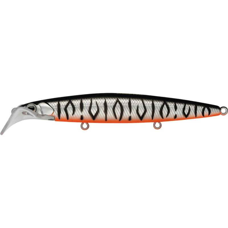 Воблер Strike Pro Scooter Minnow 110F цвет: A243ES Grey Shadow Mat Tiger EG-186F#A243ES