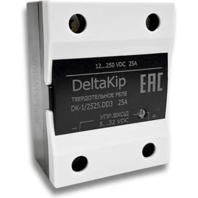 Однофазное твердотельное реле DELTAKIP для коммутации цепей постоянного тока DK1-2525.DD3, 25А, 5...32VDC DK-F0000010