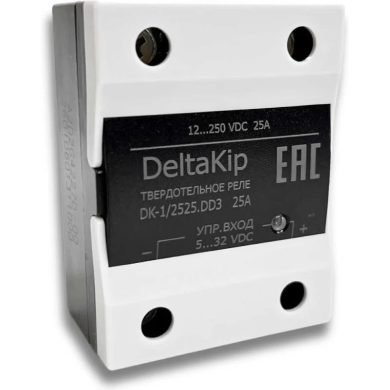 Однофазное твердотельное реле DELTAKIP для коммутации цепей постоянного тока DK1-2525.DD3, 25А, 5...32VDC DK-F0000010