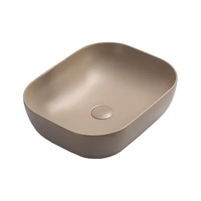 Керамическая раковина VINCEA 505x405x140, накладная, капучино матовый VBS-101MC