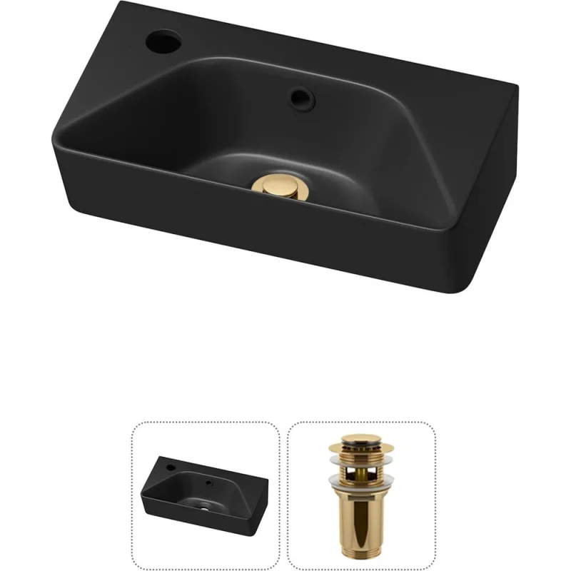 Комплект Wellsee 2 в 1 Lavinia Boho Bathroom Sink накладная/подвесная раковина 40x22 см 20216459R