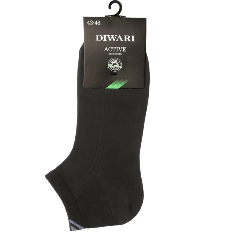 Мужские короткие носки DIWARI ACTIVE 7С-37СП, р.27, 018 черный 1001330030030012018