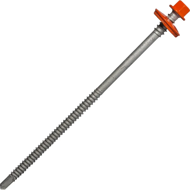 Саморез для сэндвич-панелей HARDWEX ТМ HWX5-P10-6.3/5.5x135 мм, св.№3, RUSPERT, RAL 2004, 100 шт. 5190000240607