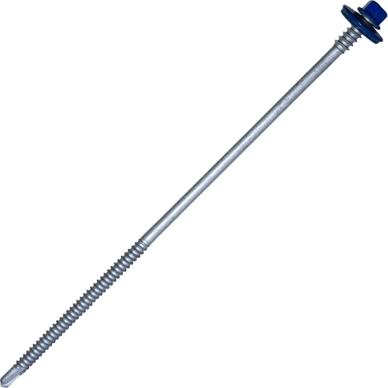 Саморез для сэндвич-панелей HARDWEX ТМ HWX5-P10-6.3/5.5x190 мм, св.№3, RUSPERT, RAL 5002, 50 шт. 5190002407657