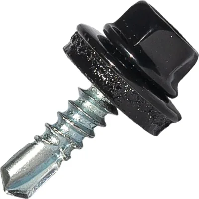 Саморез кровельный по металлу HARDWEX ТМ HWX4-W-P7-4.8x19 мм, св.№2, RAL 9005, 250 шт. 5190000000676