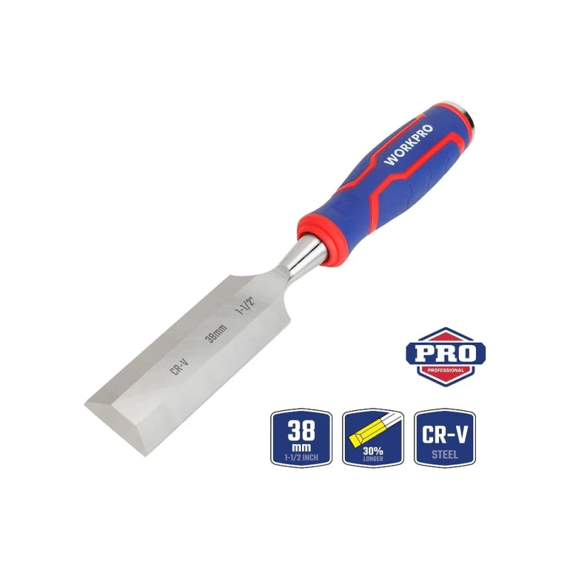 Стамеска-долото WORKPRO 38 мм, CR-V кованая сталь WP243012