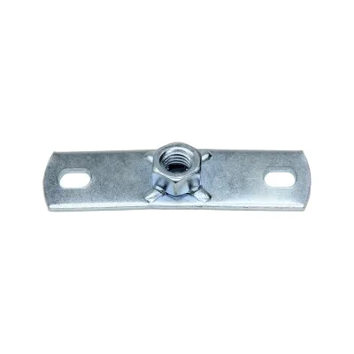 Пластина STALMAX опорная с гайкой LMS-PL M10 (20х70х2) для малых нагрузок (арт. 10929) оц. сталь (уп. 500 шт) 10929-023