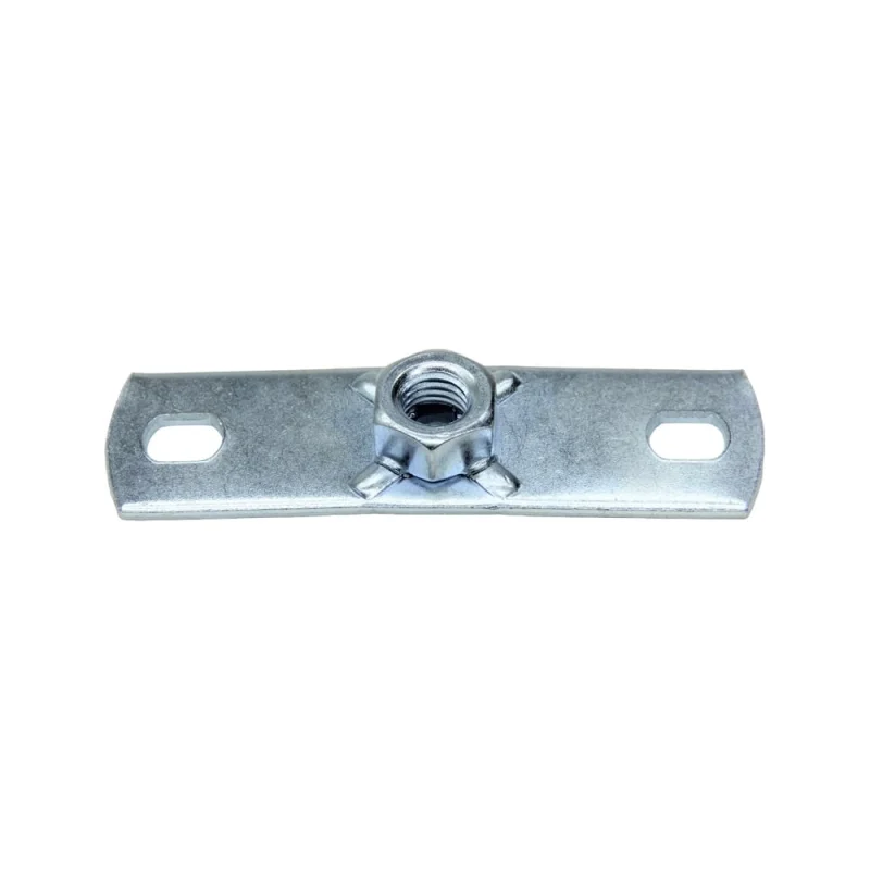 Пластина STALMAX опорная с гайкой LMS-PL M10 (20х70х2) для малых нагрузок (арт. 10929) оц. сталь (уп. 500 шт) 10929-023