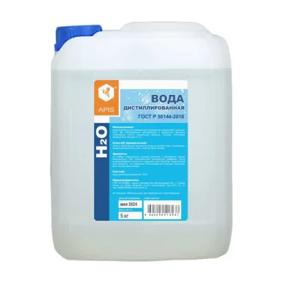 Дистиллированная вода, канистра 5 кг APIS RUQ-021-0004
