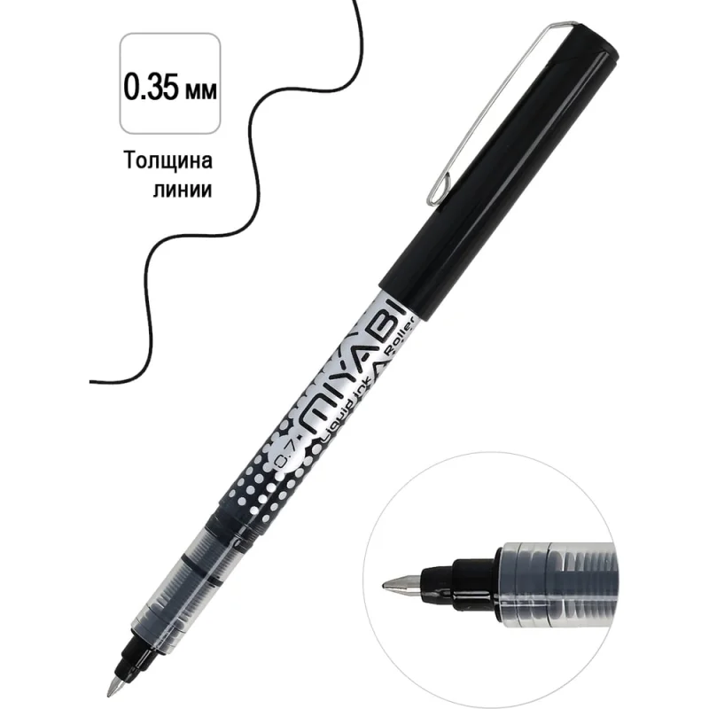 Роллер Penac miyabi 0.7 мм, черный, в блистере LP0107-BK-06/B