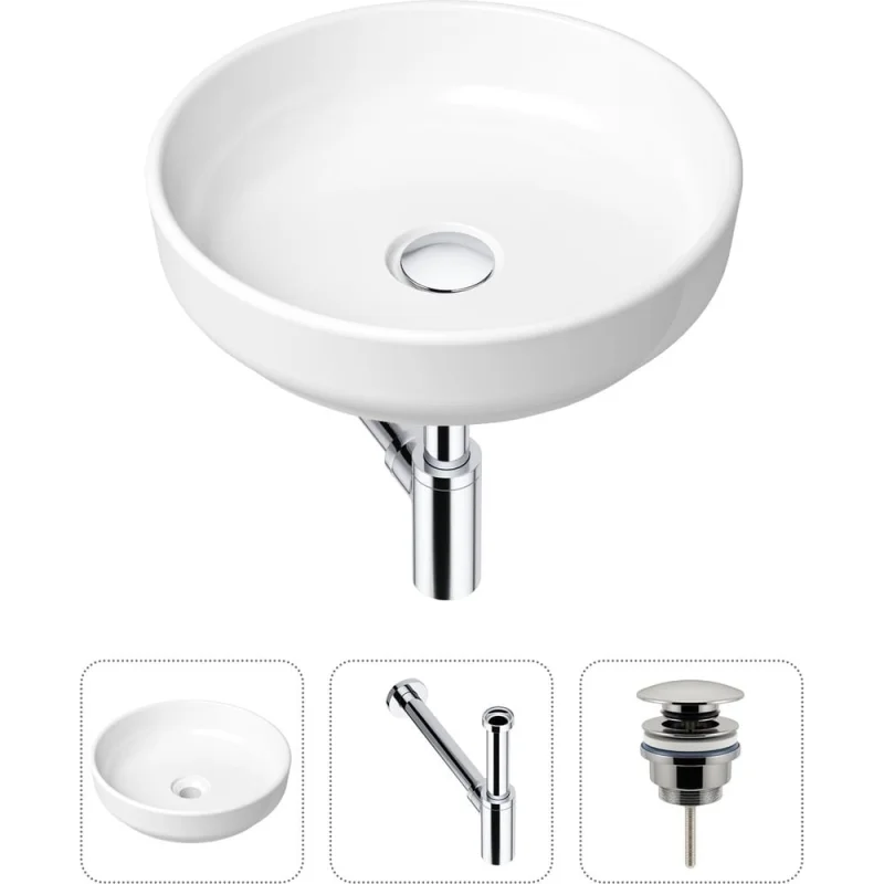Накладная раковина для ванной Lavinia Boho Bathroom Sink Slim в комплекте 3 в 1 21520168