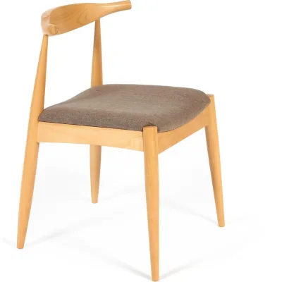 Стул Tetchair 2 шт., мягкое сидение bull, каркас бук, сиденье ткань, 54.5x54x75 см, натуральный + коричневый 13985