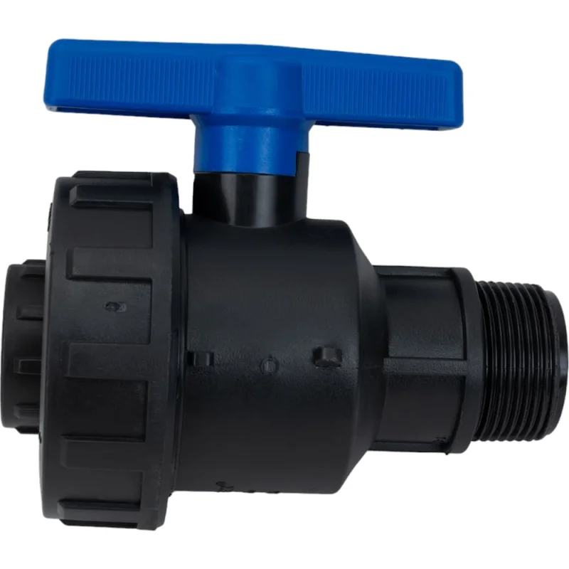 Компрессионный шаровой кран VALFEX ПНД НР/ВН резьба разборный 1 1/4"-1"Ду33 1210012114100