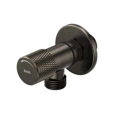 Угловой кран IDDIS с отражателем, 1/2; 1/2, кран-букса, латунь, графит 910B0A6C2GMZ