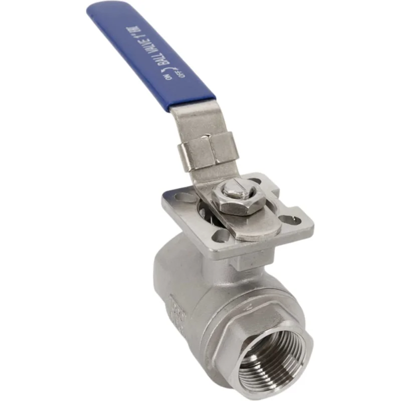 Кран шаровый муфтовый под привод NEWKEY (2PC) нержавеющий, AISI304 DN25 (1"), (CF8), PN64 NK-BMp25/4