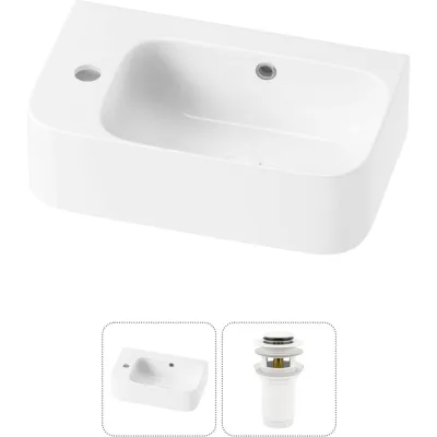 Комплект Wellsee 2 в 1 Lavinia Boho Bathroom Sink накладная/подвесная раковина 45x27 см 20216472R
