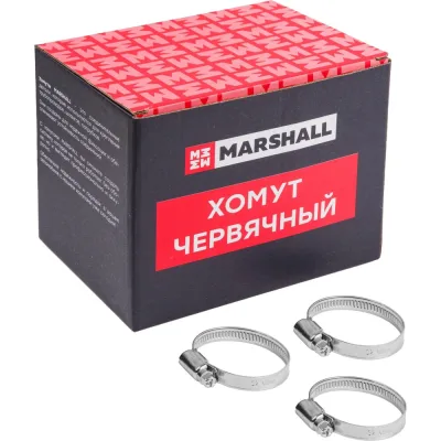 Хомут червячный MARSHALL 32-50 мм (оцинкованная сталь; кратность - 50 шт) MR4108