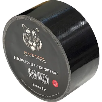 Клейкая лента DGTAPE TIGER BLACK Extreme Power - Гаффа тейп 50мм/23м - Черный EXT50/23/B