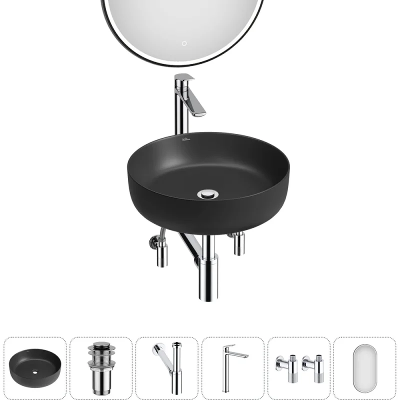 Набор Wellsee 6 в 1 Belle Spa 3.0 накладная раковина 45x45 см 20218483R
