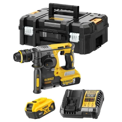 Аккумуляторный перфоратор DEWALT DCH274P2T, 18 В, 2.1 Дж, 4600 уд/мин, с 2 АКБ 5 Ач и ЗУ, в кейсе () DCH274P2T-QW
