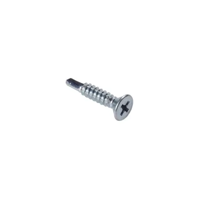 Саморез КВАДРА DIN 7504 P, 4.2x25, цинк, потай, шлиц PH2, сверло, 100 шт. 504202520100