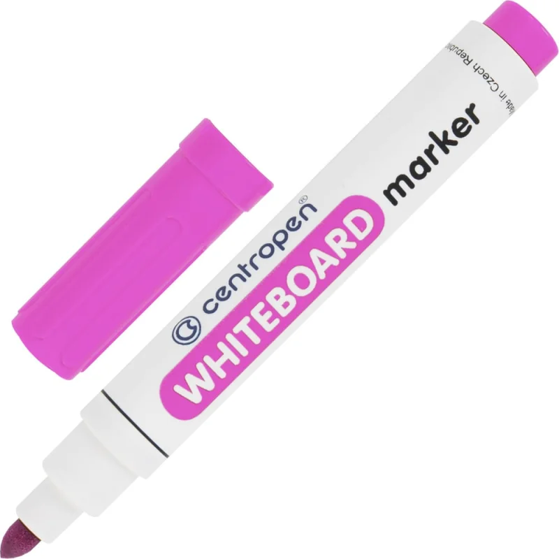 Маркер стираемый для белой доски ОФИСМАГ РОЗОВЫЙ CENTROPEN "Dry-Wipe", круглый наконечник, 2,5 мм, 8559, 5 8559 0103 152016