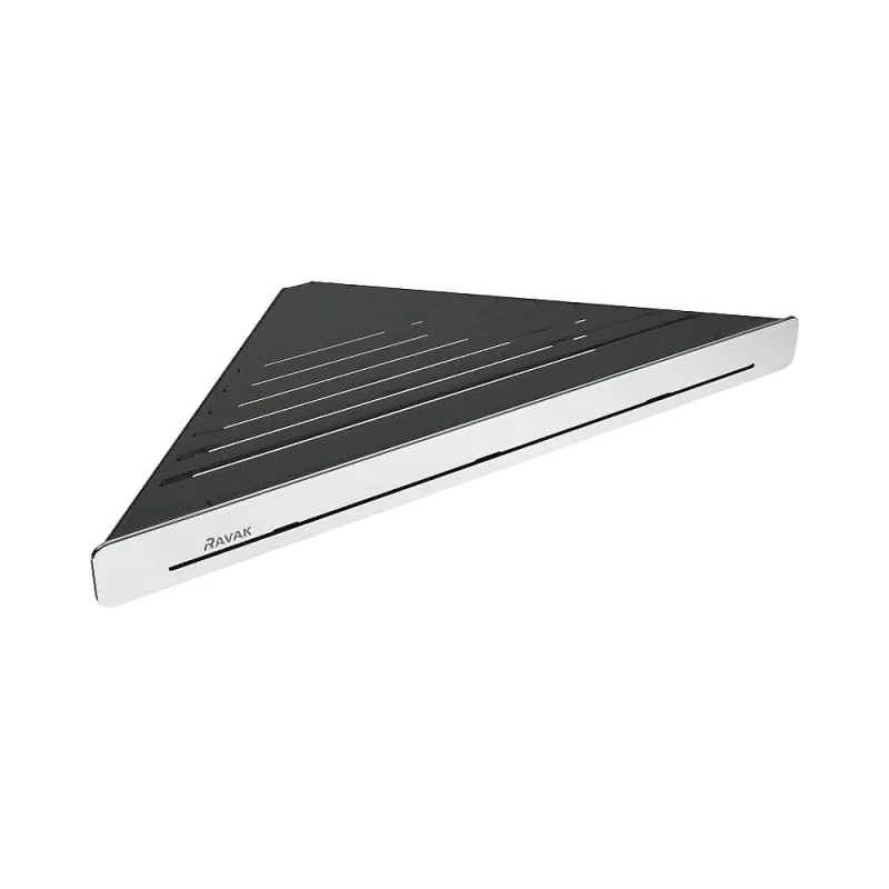 Полка RAVAK SLIM C угловая черный/хром X07P576