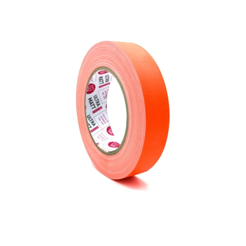 Клейкая лента DGTAPE ultraMATT - Гаффа тейп 25мм/25м - Оранжевый (светится в ультрафиолете) UMF25/25/O