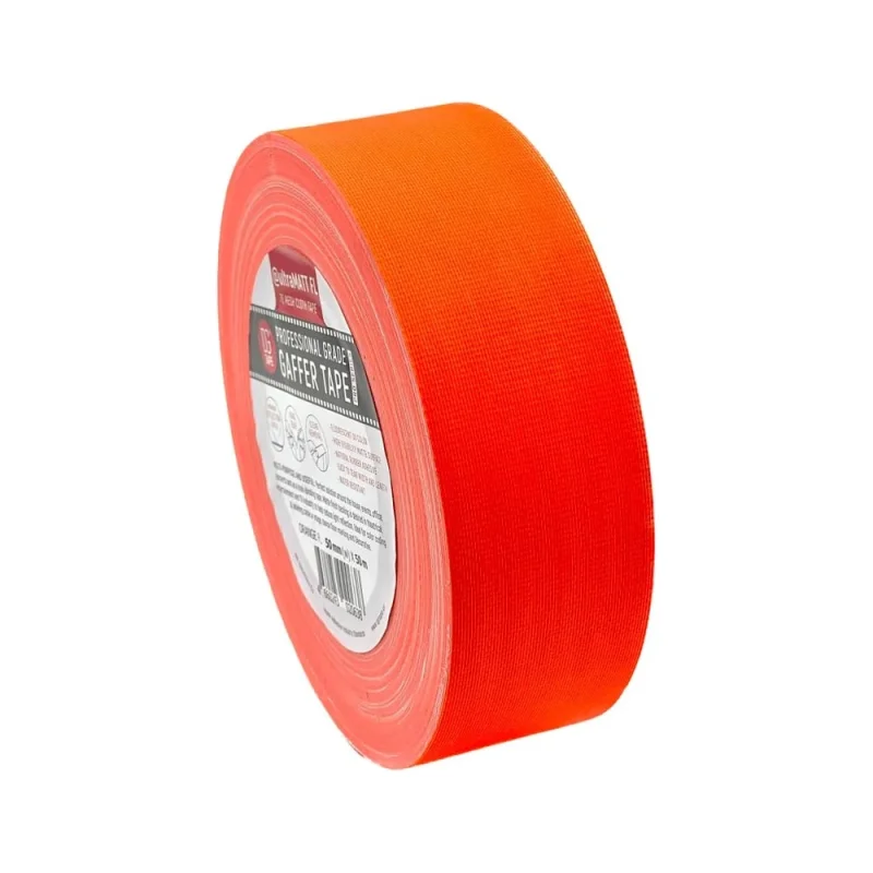 Клейкая лента DGTAPE ultraMATT - Гаффа тейп 50мм/50м - Оранжевый (светится в ультрафиолете) UMF50/50/O