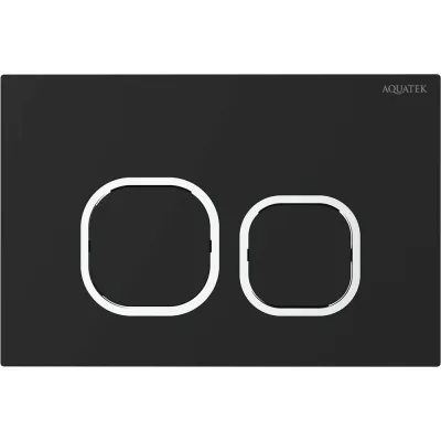 Панель смыва AQUATEK KDI-0000059(BD) черный матовый ободок хром (клавиши квадрат), 162х244 мм 00000147105