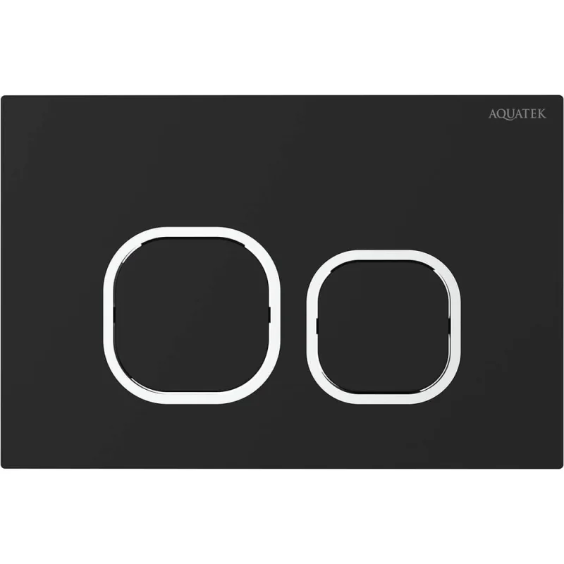 Панель смыва AQUATEK KDI-0000059(BD) черный матовый ободок хром (клавиши квадрат), 162х244 мм 00000147105