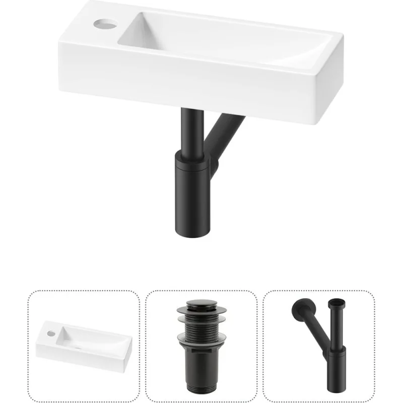 Комплект Wellsee 3 в 1 Lavinia Boho Bathroom Sink накладная/подвесная раковина 38x14 см 20215914R