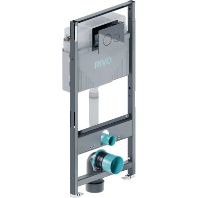 Комплект RIVO SYSTEMS Инсталляция для унитаза со сливным баком RIVO Set A + Панель смыва RIVO Touch Neo Хром глянцевый ( 1 шт. ) 200001.1