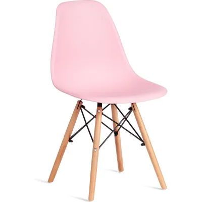 Стул TetChair CINDY (EAMES) (mod. 1801) 4 шт., дерево бук/металл/сиденье пластик, 45x51x82 см, Light pink (светло-розовый) 20655